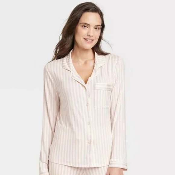Women’s Stars Above Beautifully Soft Modal Blend Pajama Set - Pink Stripes - Picture 2 of 5